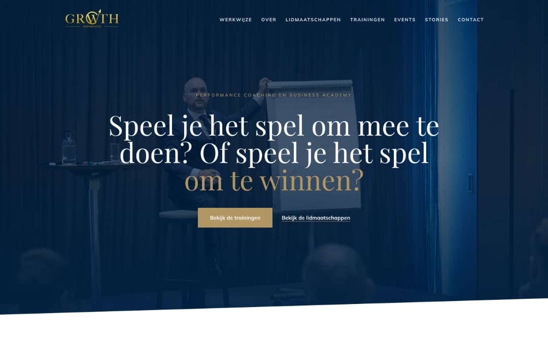 Website laten maken voor Performance coaching in Heel Nederland: Growth Performance